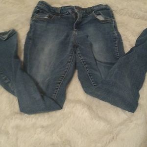 Lightly used blue jeans